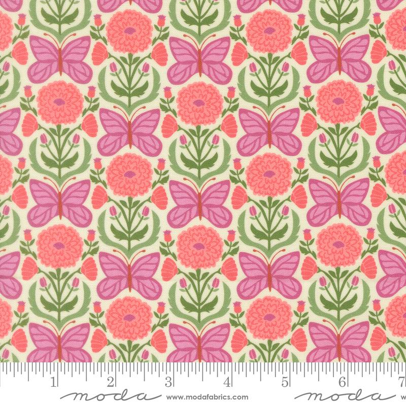 Fabric Moda Lilac Mariposa Floriori by the Quarter Yard 27352-13