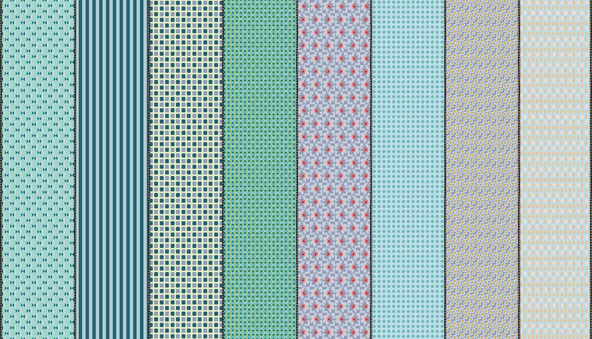 Fabric Moda Blue Jar of Lollies Lollie Jar by the Quarter Yard 18270-11