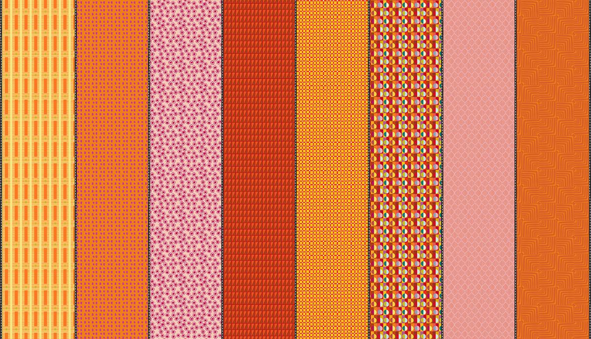 Fabric Moda Orange Jar of Lollies Lollie Jar by the Quarter Yard 18273-11