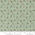 Fabric Moda Aqua Orlo Birdie Sorrel by the Quarter Yard 30793-16