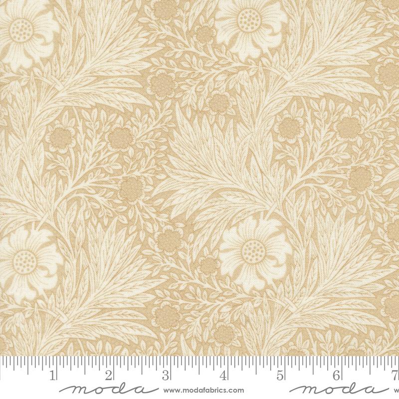 Fabric Moda Linen Morris Marigolds Larkspur and Linen by the Quarter Yard 35451-15