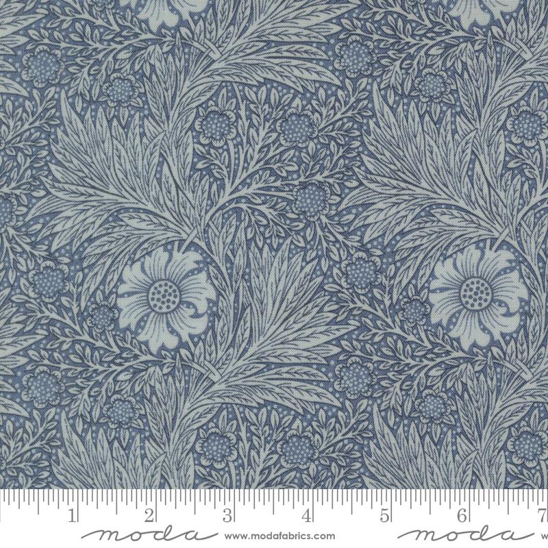 Fabric Moda Cornflower Morris Marigolds Larkspur and Linen by the Quarter Yard 35451-27