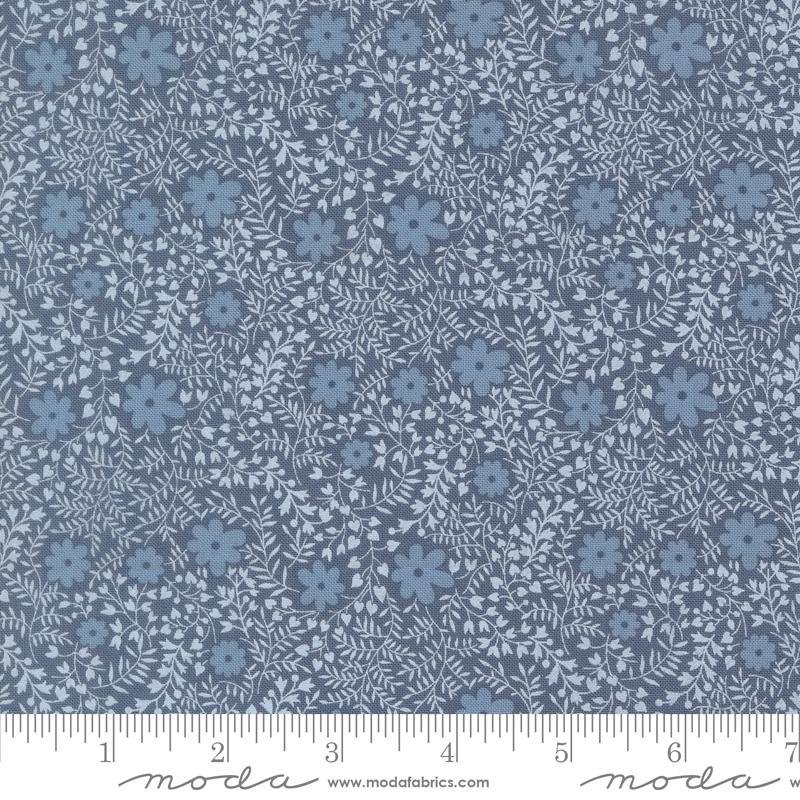 Fabric Moda Cornflower Summers Meadow Larkspur and Linen by the Quarter Yard 35454-27