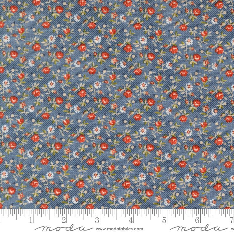 Fabric Moda Cornflower Petticoat Larkspur and Linen by the Quarter Yard 35455-26