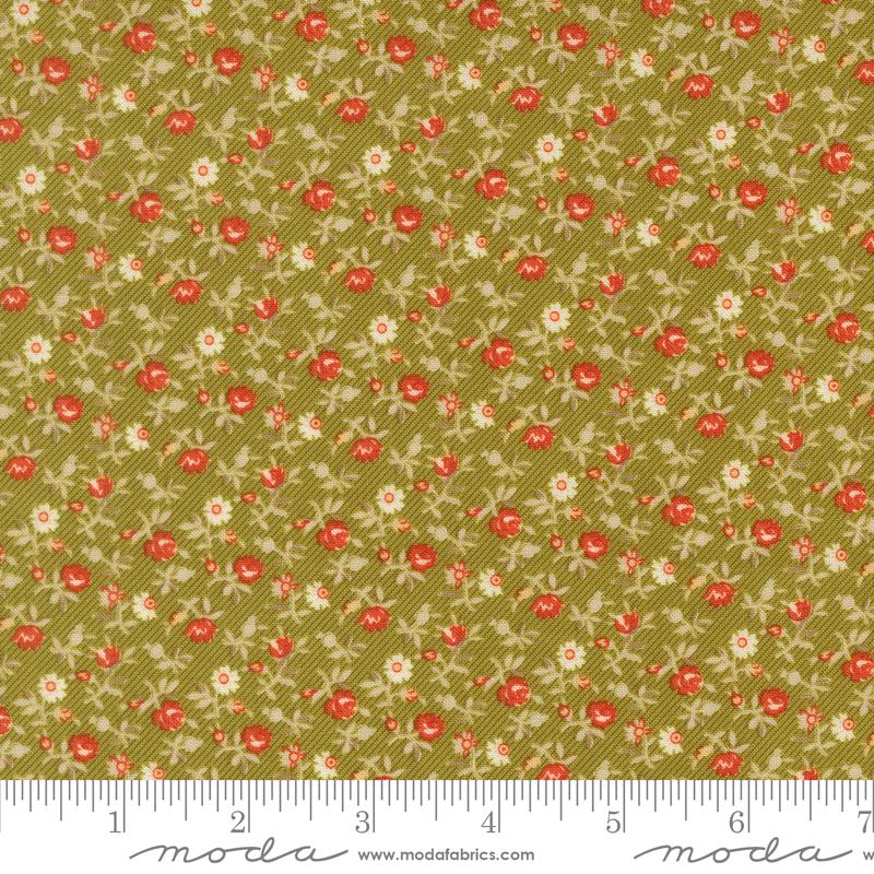 Fabric Moda Moss Petticoat Larkspur and Linen by the Quarter Yard 35455-28