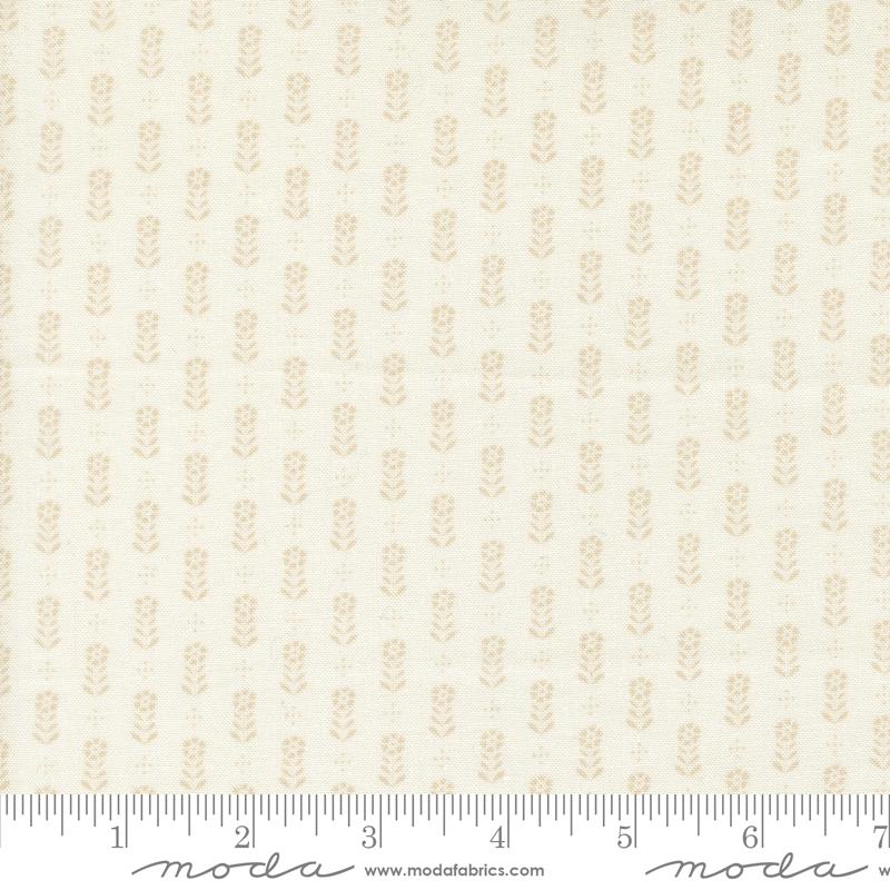 Fabric Moda Linen Folk Flowers Larkspur and Linen by the Quarter Yard 35457-31
