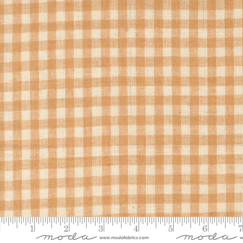Fabric Moda Honey Buffalo Check in Linen Larkspur Linen Wovens by the Quarter Yard 12226-13