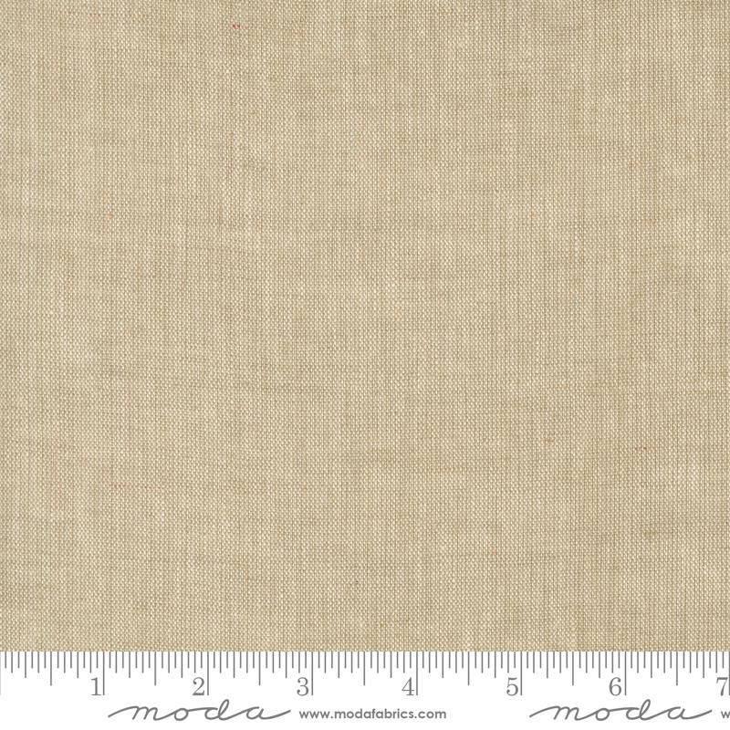 Fabric Moda Flax Solid in Linen Larkspur Linen Wovens by the Quarter Yard 12226-16