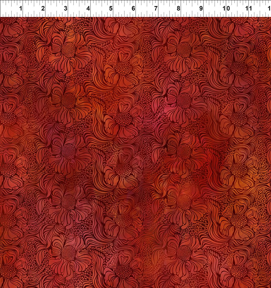 Fabric In The Beginning Red Lush Dear Clara by the Quarter Yard 9DCL-1