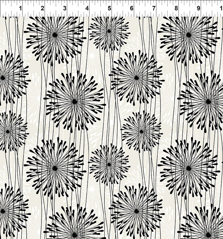 Fabric In The Beginning Ecru Puffs Sketchbook Prints by the Quarter Yard 9SK-1