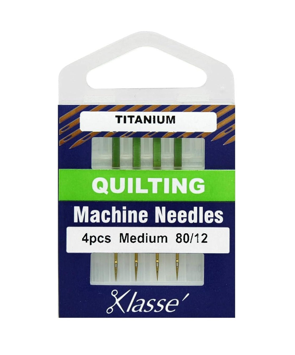 Klasse Size 80/12 Titanium Quilting Machine Needles 4pk