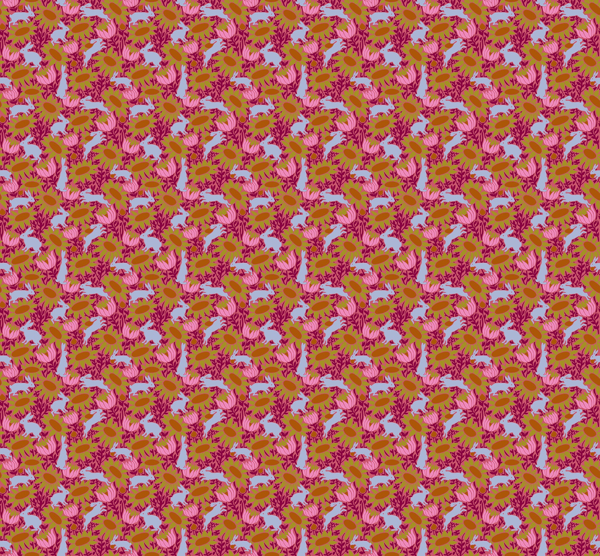 Fabric Anna Maria Strawberry Chase Mosaic Menagerie by the Quarter Yard AMT187-23L