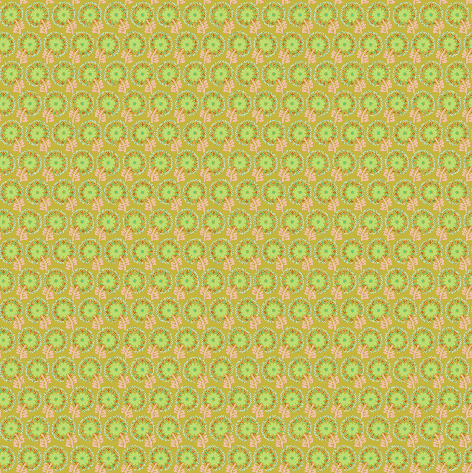 Fabric Anna Maria Lime Dancers Sunseekers by the Quarter Yard AMT193-71V
