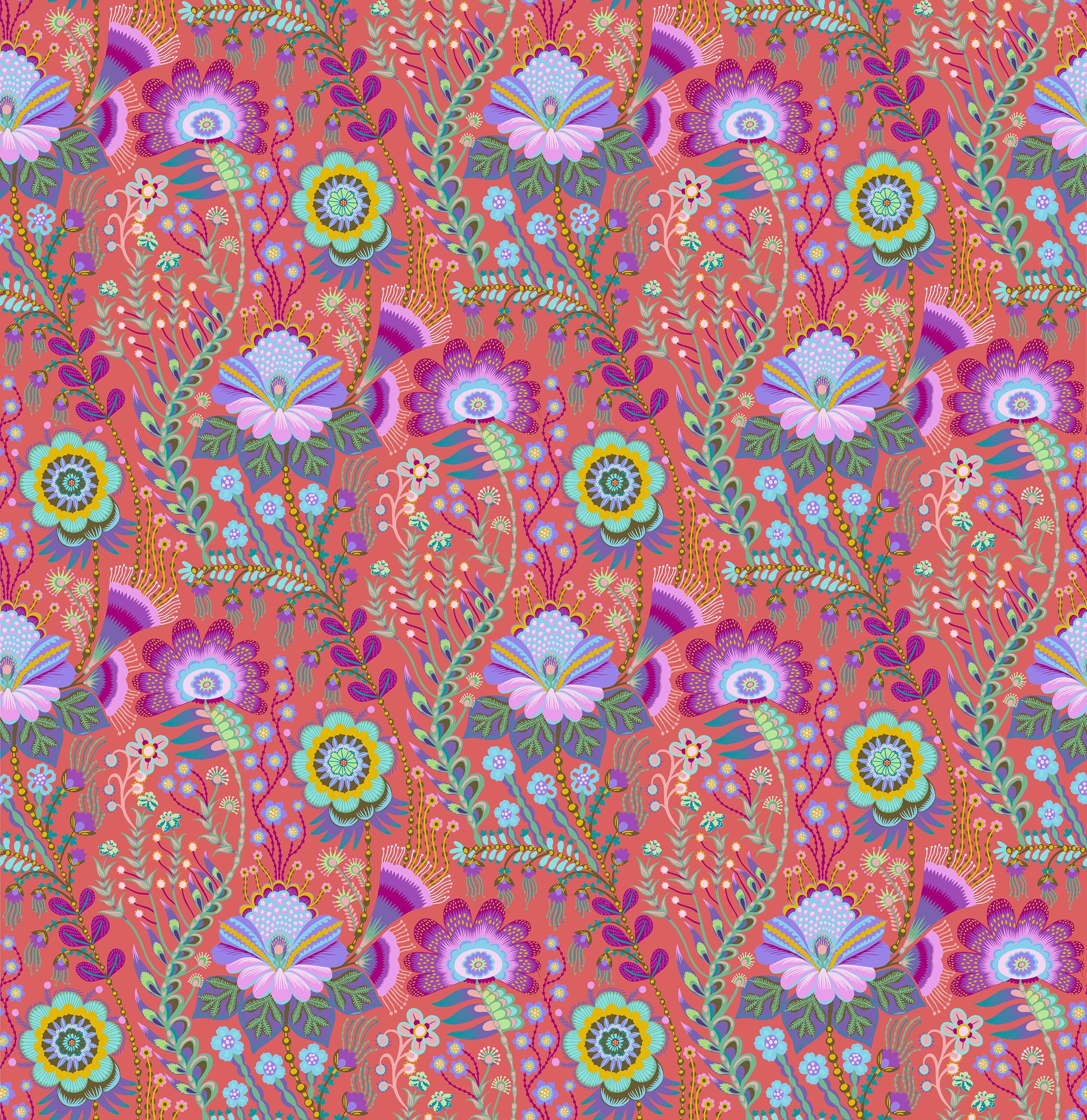 Fabric Anna Maria Coral Seeking Sunseekers by the Quarter Yard AMT197-56V