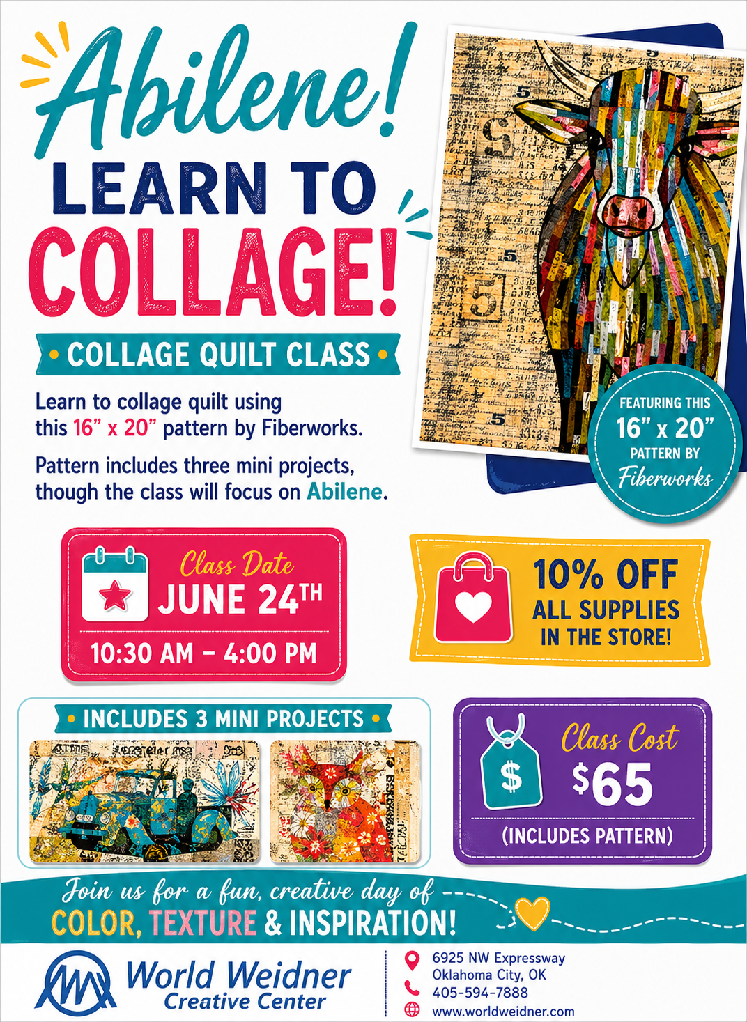 Abilene! Learn to Collage Quilt Class