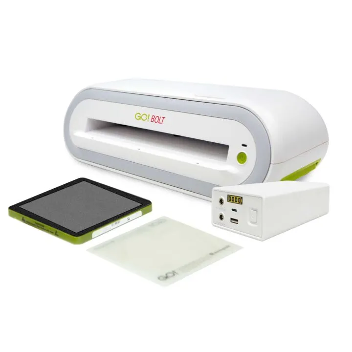 Cutting machine with accessories on a white background