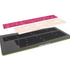 Quilting ruler and cutting mat on a white background