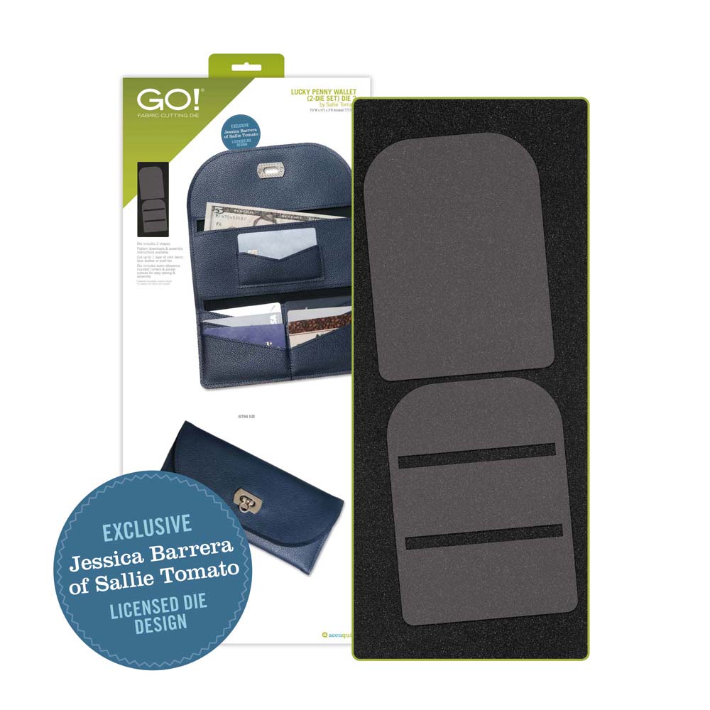 AccuQuilt GO! Lucky Penny Wallet 2 Die Set by Sallie Tomato 55915