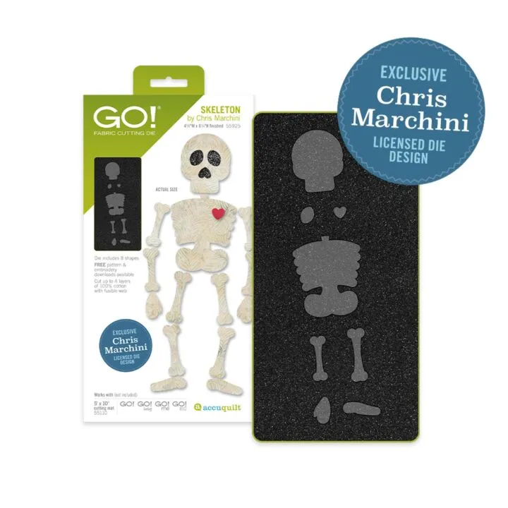 AccuQuilt GO! Skeleton Die by Chris Marchini 55925