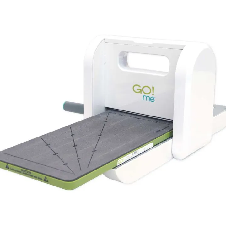 White and green mat with 'GO! me' branding on a white background