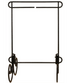 Black metal quilt book stand with springs on a white background