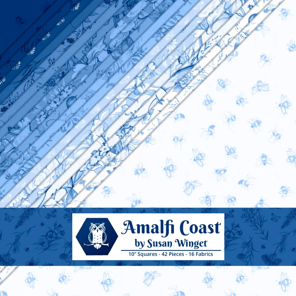 Fabric Lumin White Owl Textiles Amalfi Coast 10" Square Stack AmalfiCoast-10