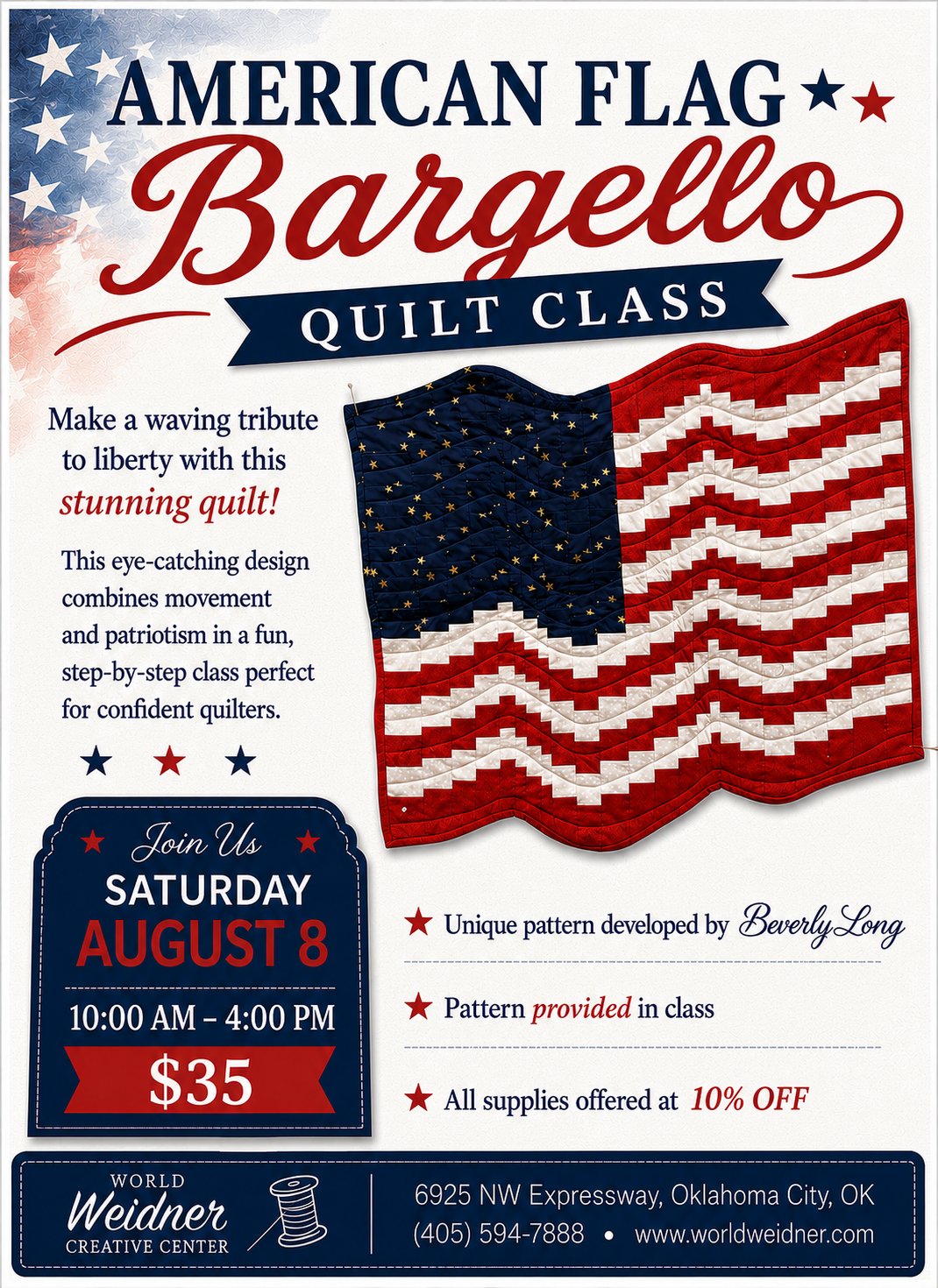 American Flag Bargello Quilt Class 8/8