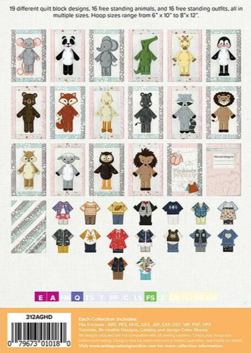 Anita Goodesign Anita's Playhouse Dress Up Quilt Pattern Collection 312AGHD