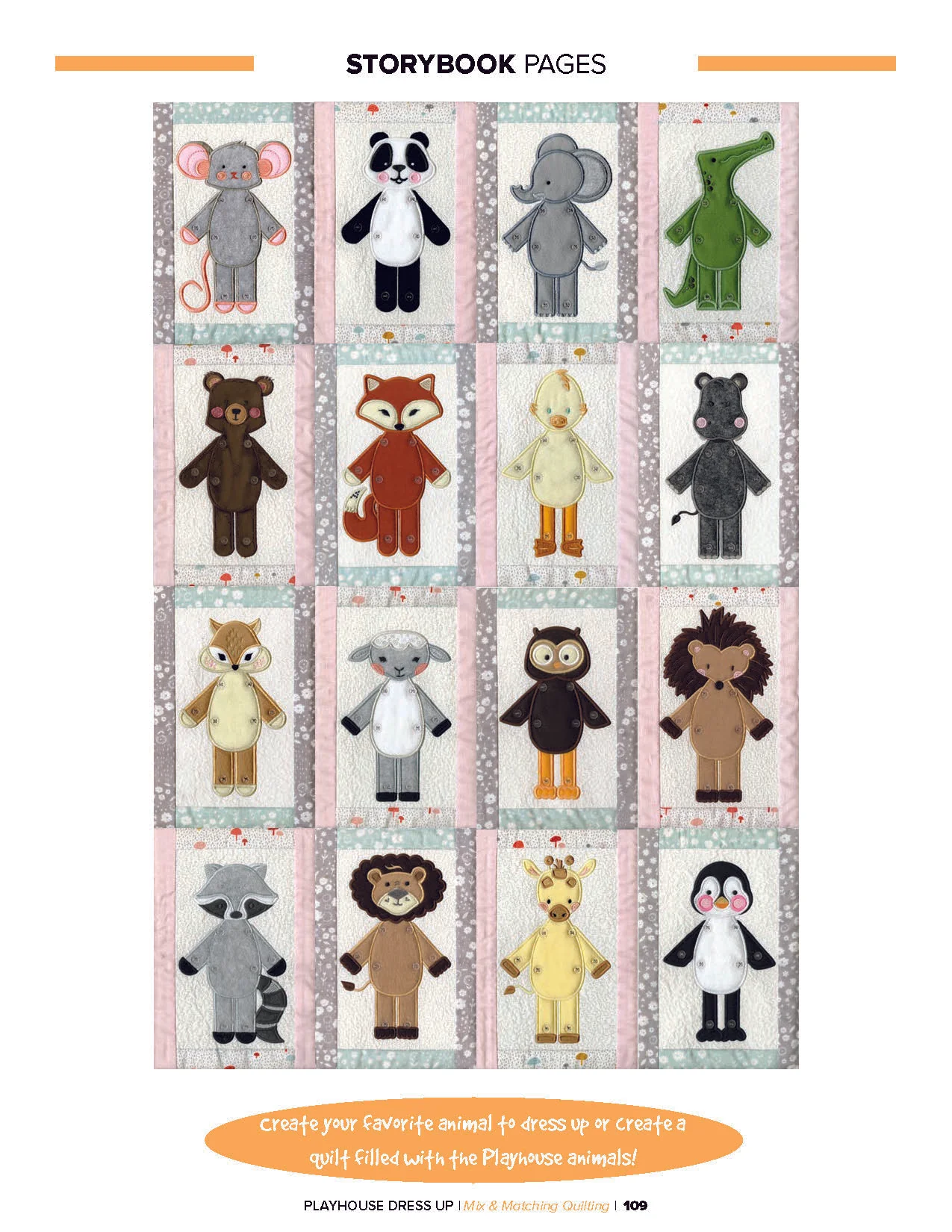 Anita Goodesign Anita's Playhouse Dress Up Quilt Pattern Collection 312AGHD