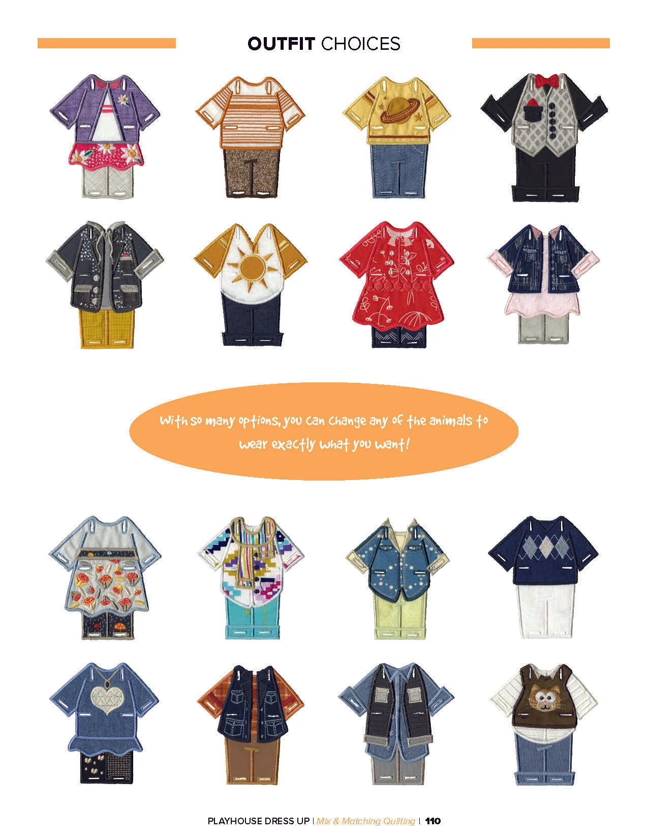 Anita Goodesign Anita's Playhouse Dress Up Quilt Pattern Collection 312AGHD