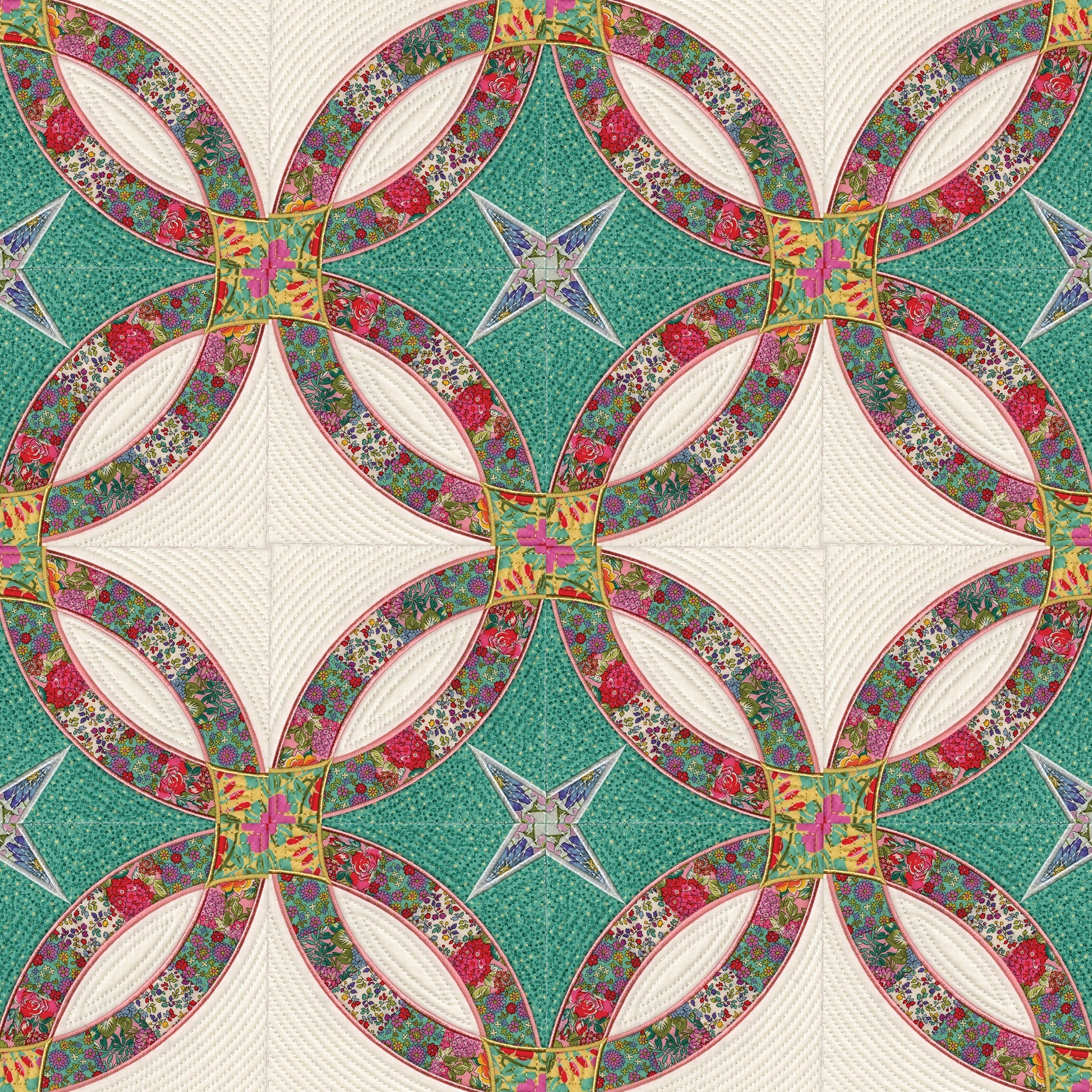 Anita Goodesign Double Wedding Ring Quilt Pattern Collection 314AGHD