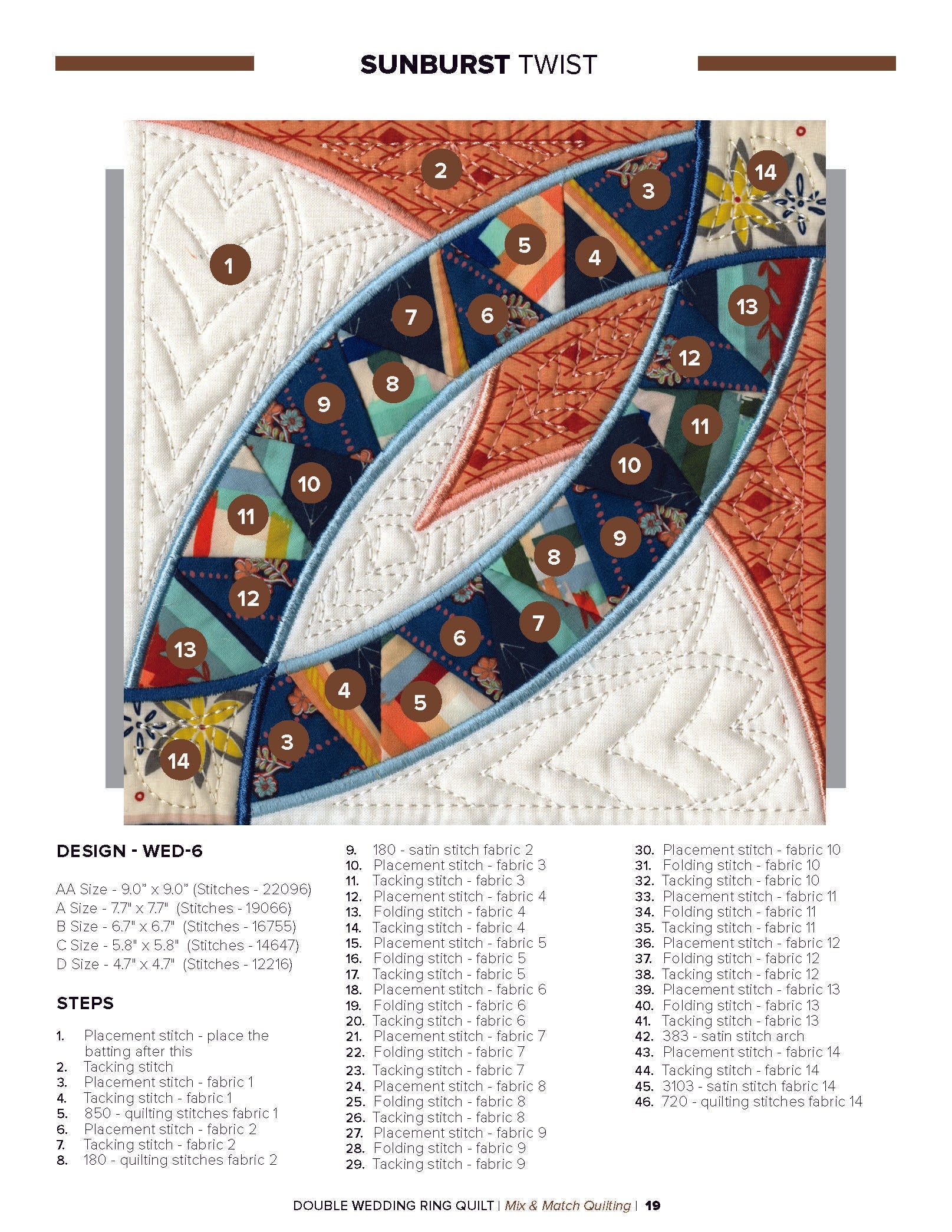 Anita Goodesign Double Wedding Ring Quilt Pattern Collection 314AGHD