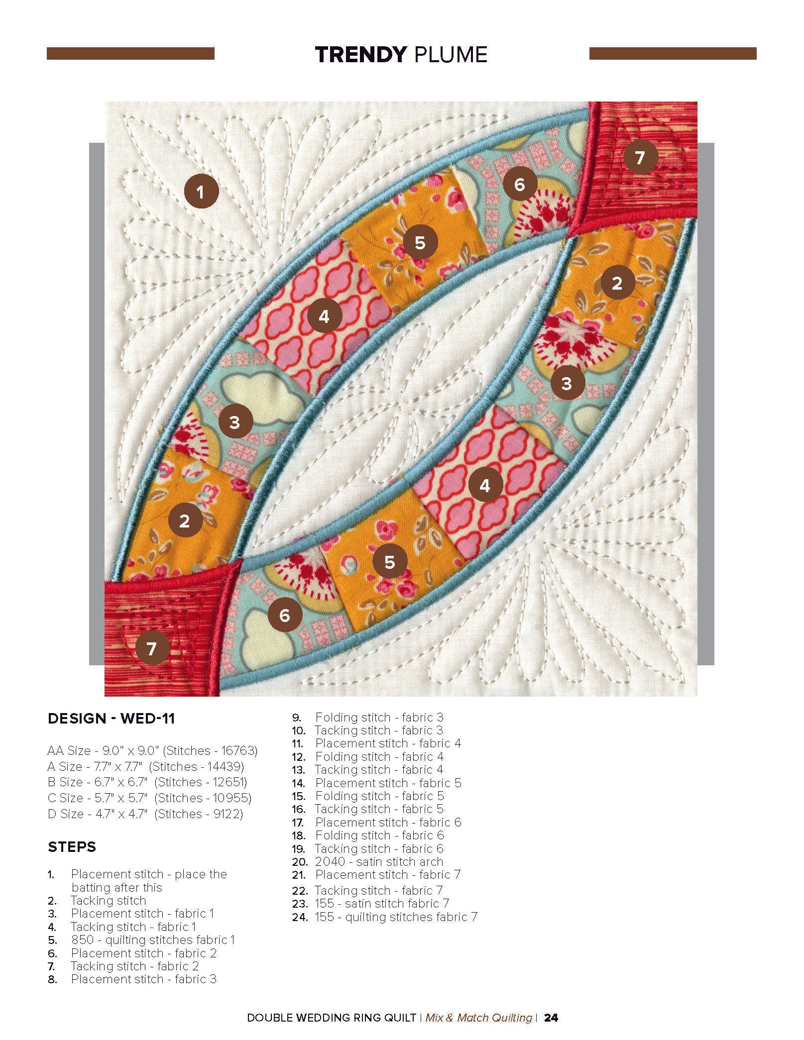 Anita Goodesign Double Wedding Ring Quilt Pattern Collection 314AGHD