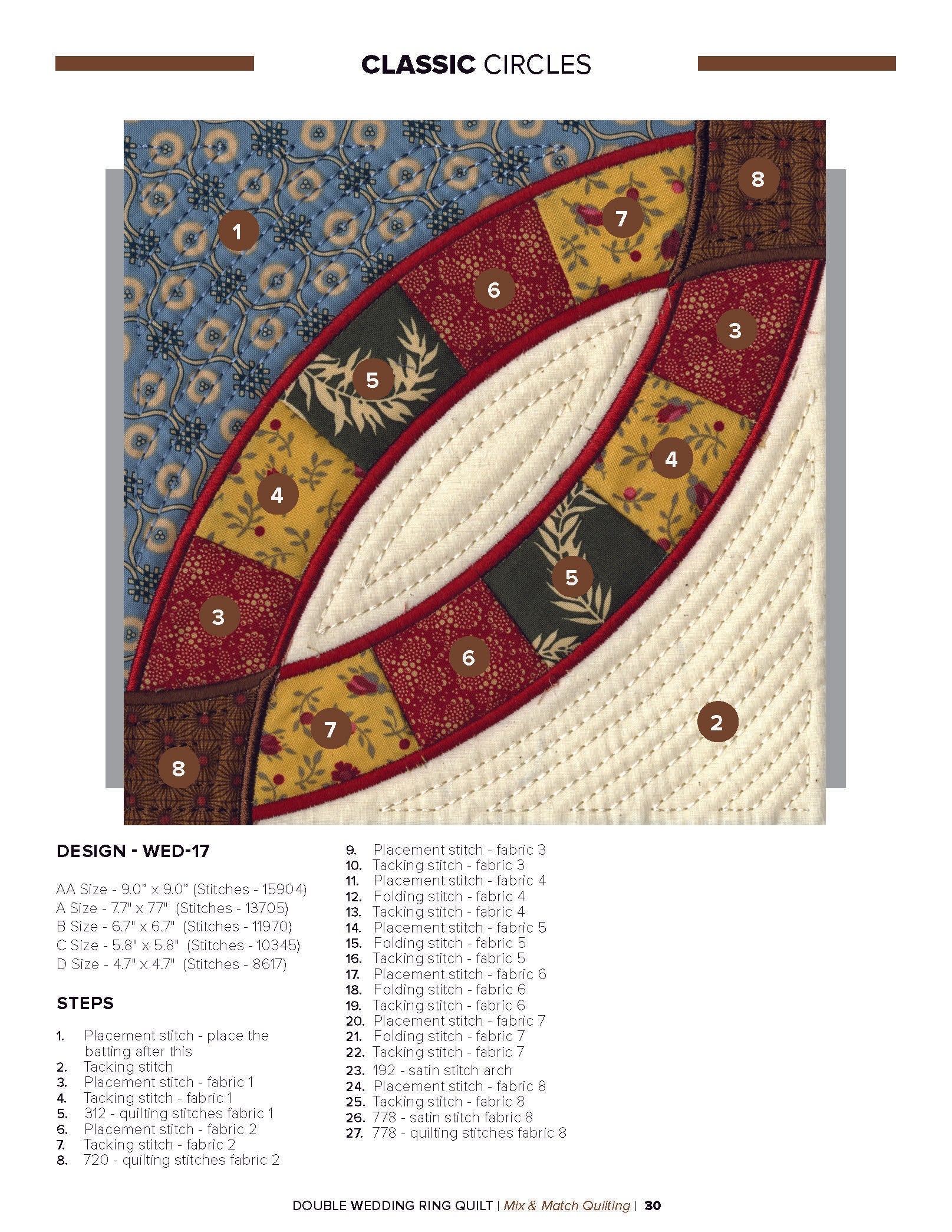 Anita Goodesign Double Wedding Ring Quilt Pattern Collection 314AGHD