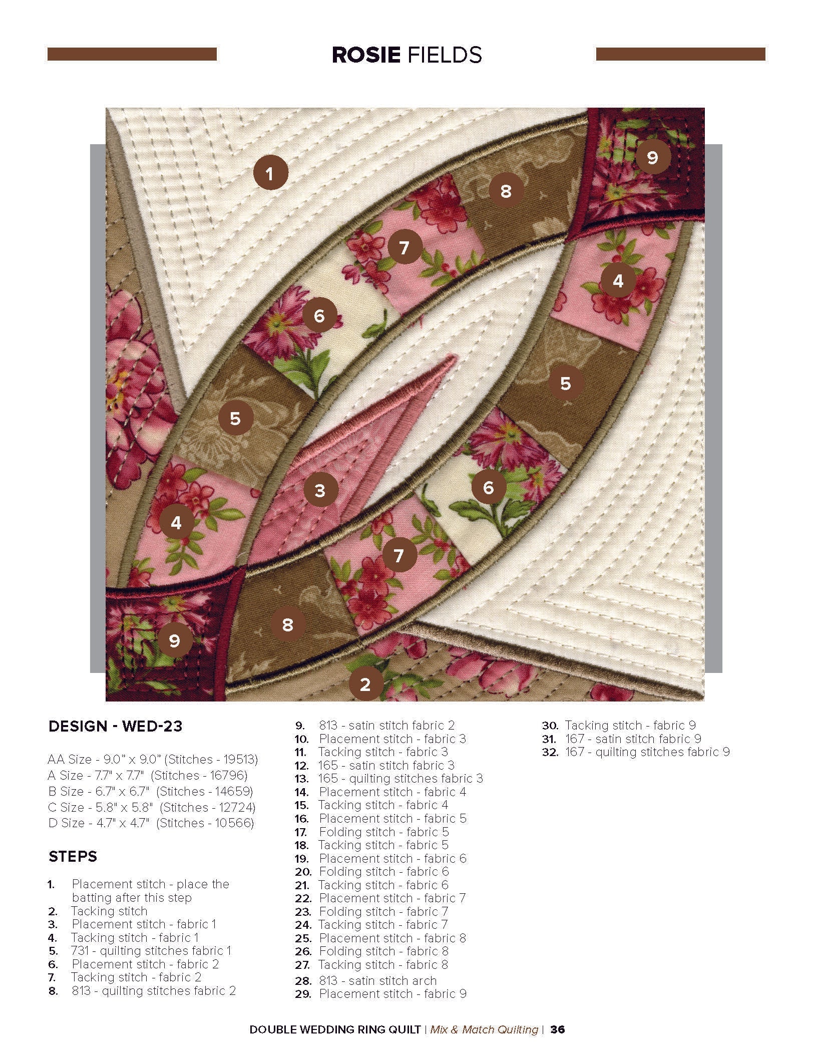 Anita Goodesign Double Wedding Ring Quilt Pattern Collection 314AGHD