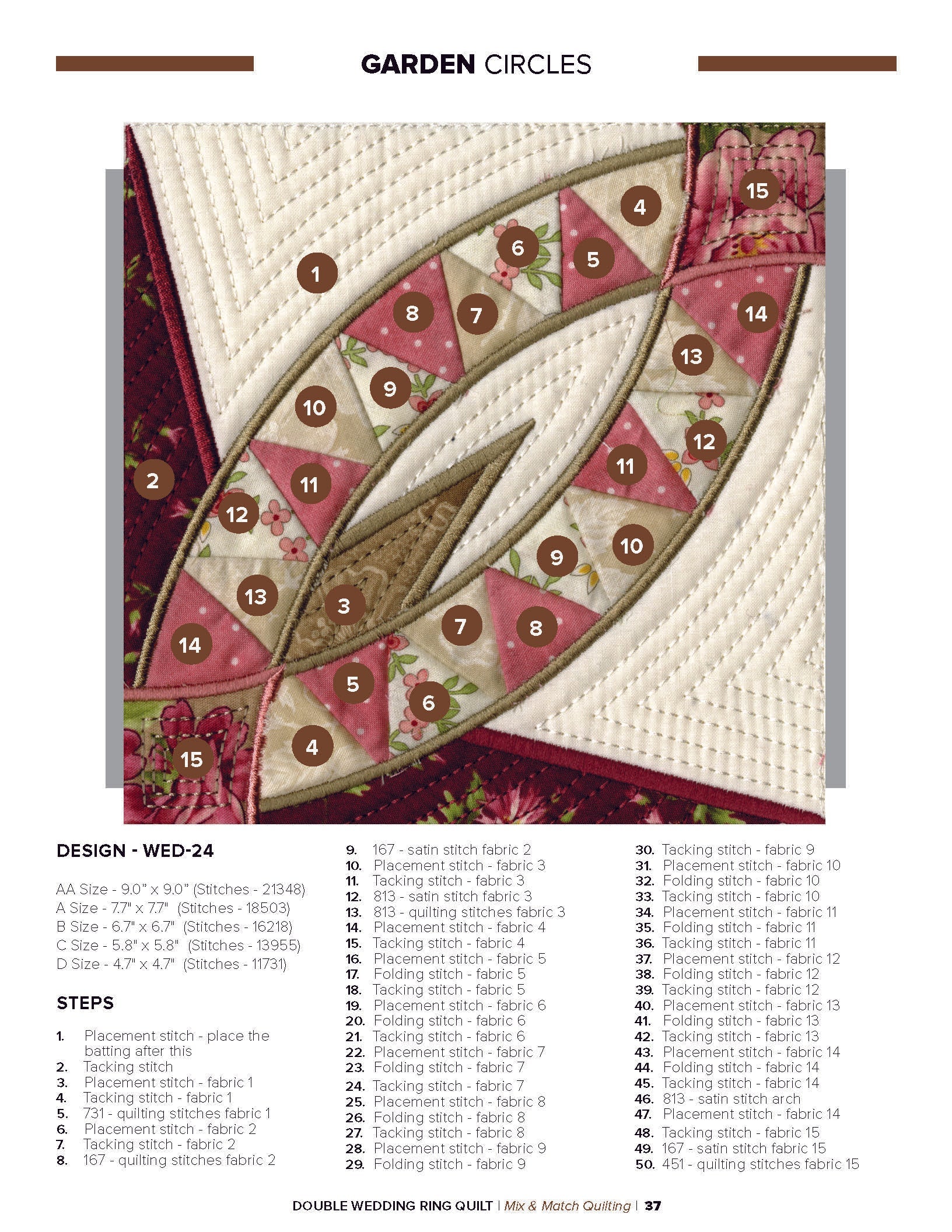 Anita Goodesign Double Wedding Ring Quilt Pattern Collection 314AGHD