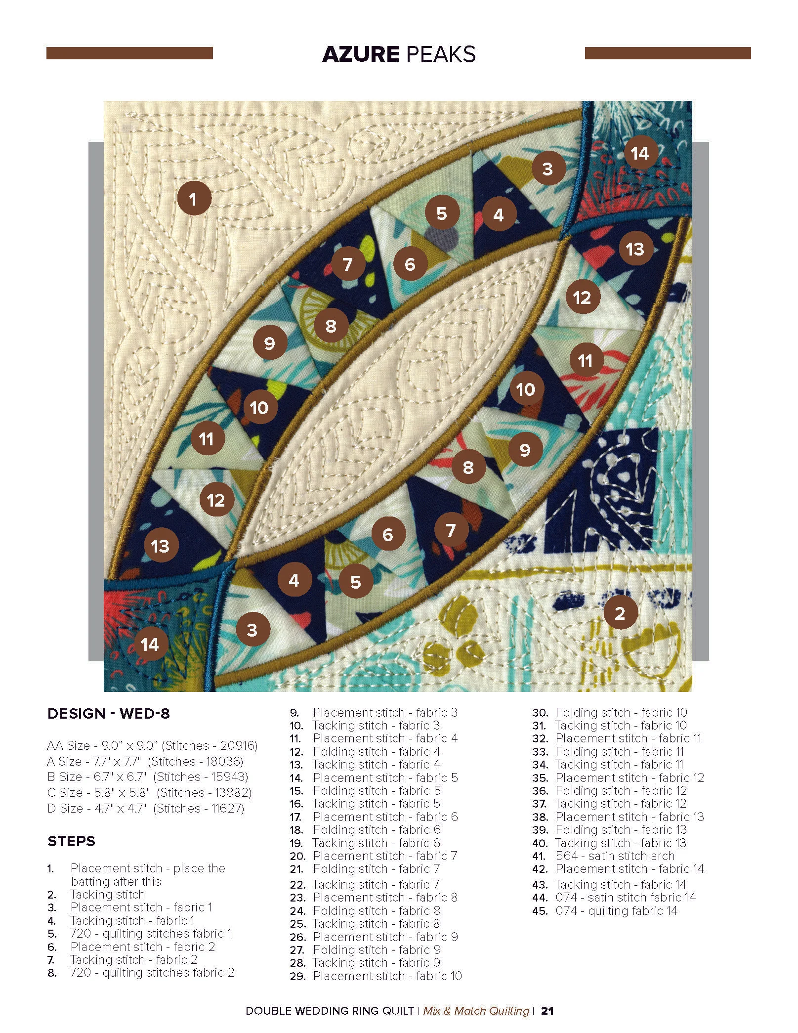 Anita Goodesign Double Wedding Ring Quilt Pattern Collection 314AGHD
