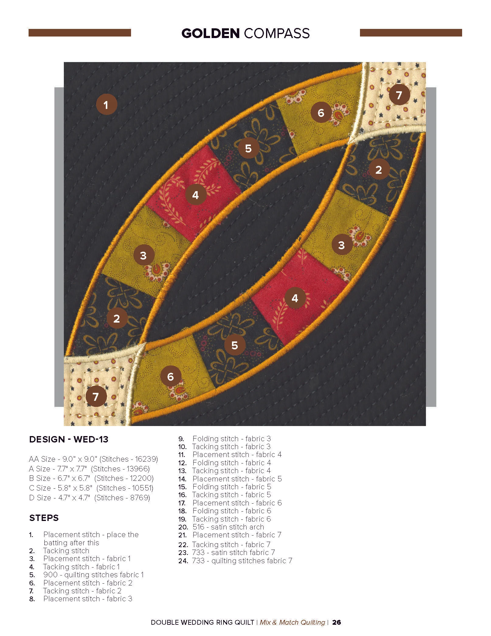 Anita Goodesign Double Wedding Ring Quilt Pattern Collection 314AGHD