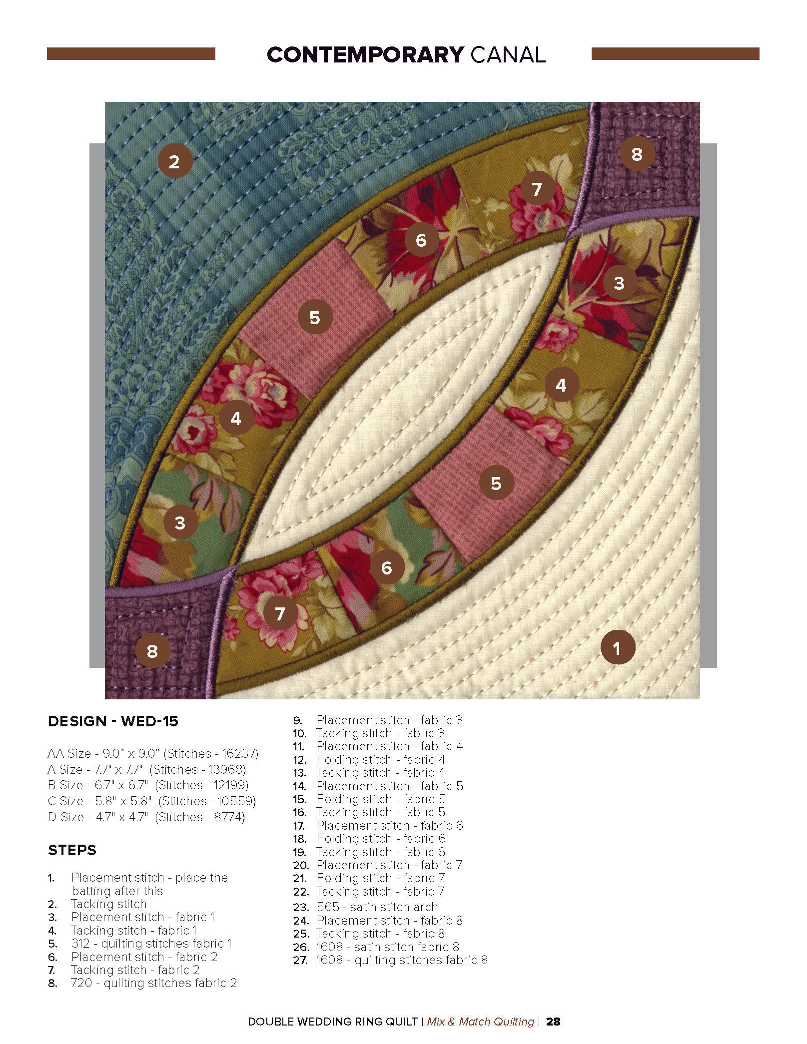 Anita Goodesign Double Wedding Ring Quilt Pattern Collection 314AGHD