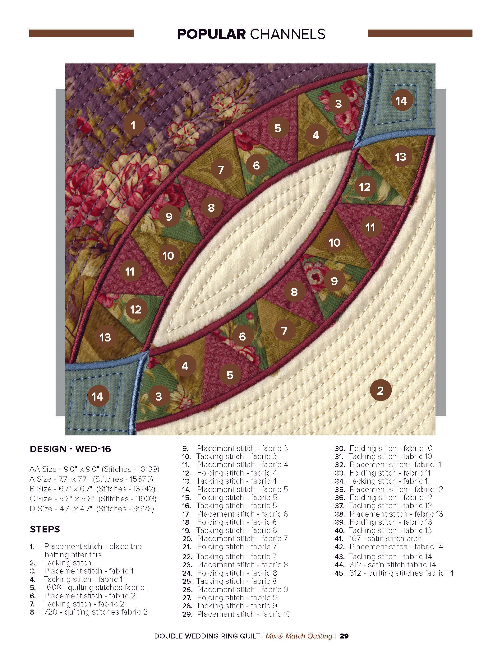 Anita Goodesign Double Wedding Ring Quilt Pattern Collection 314AGHD