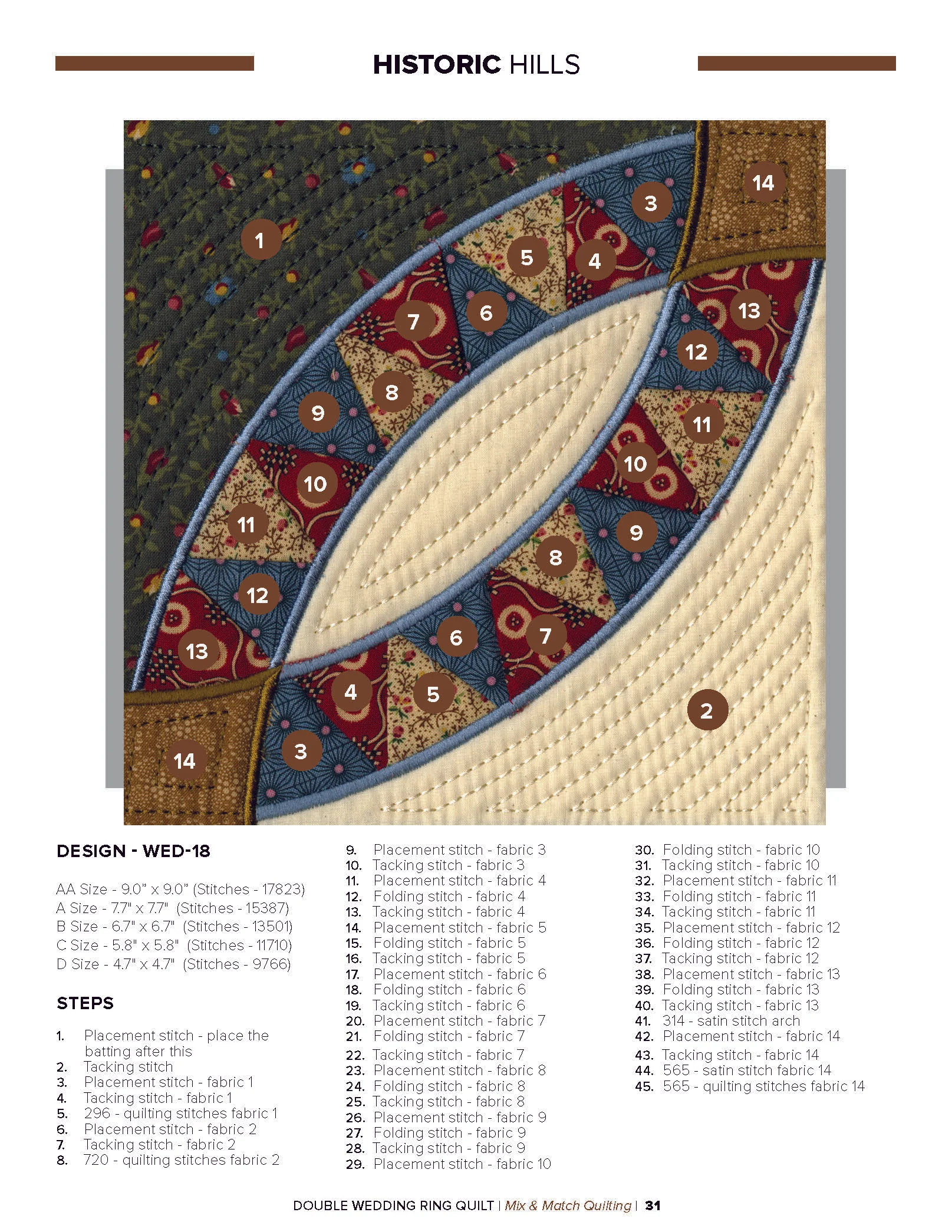 Anita Goodesign Double Wedding Ring Quilt Pattern Collection 314AGHD