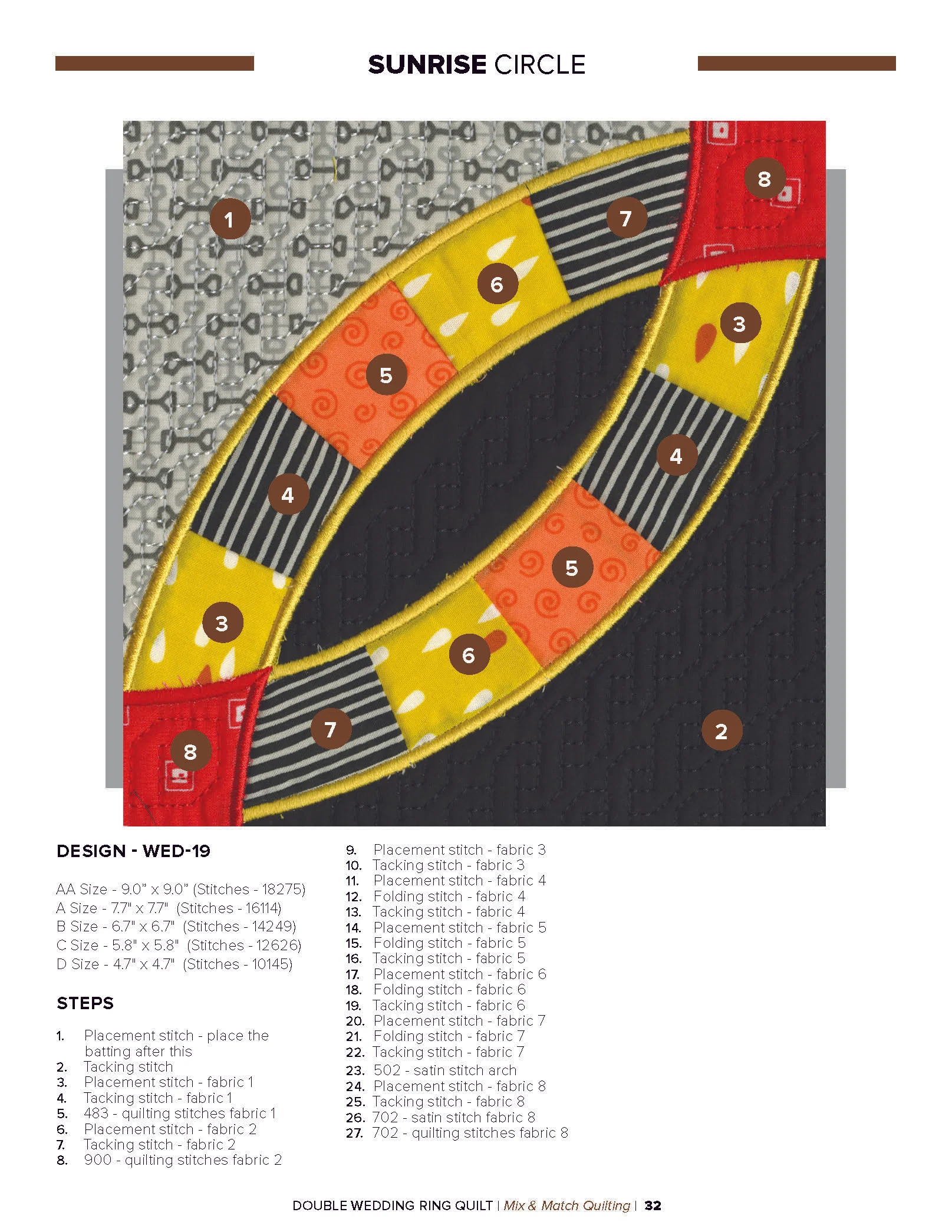 Anita Goodesign Double Wedding Ring Quilt Pattern Collection 314AGHD