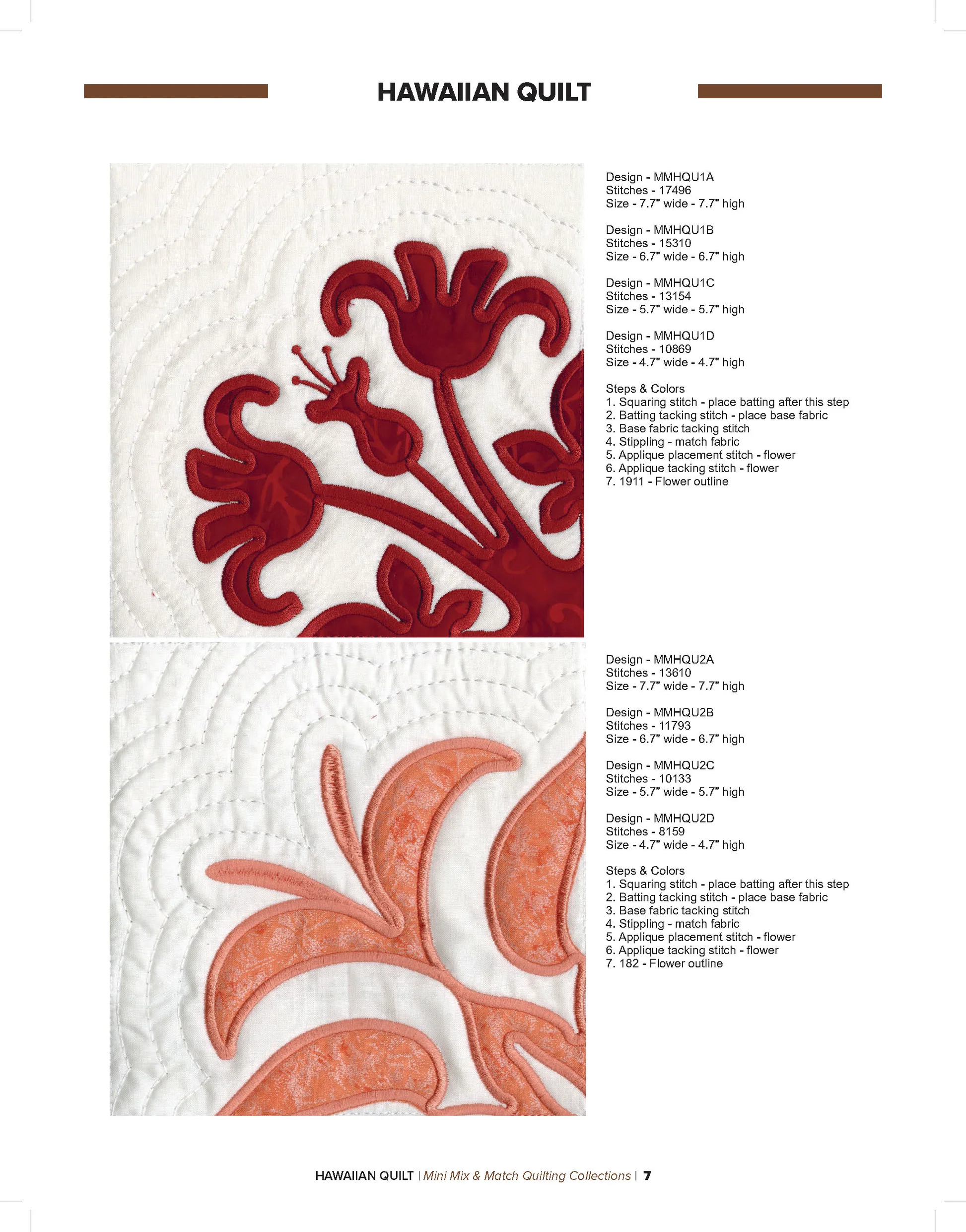 Anita Goodesign Hawaiian Quilt Pattern Collection 173MAGHD