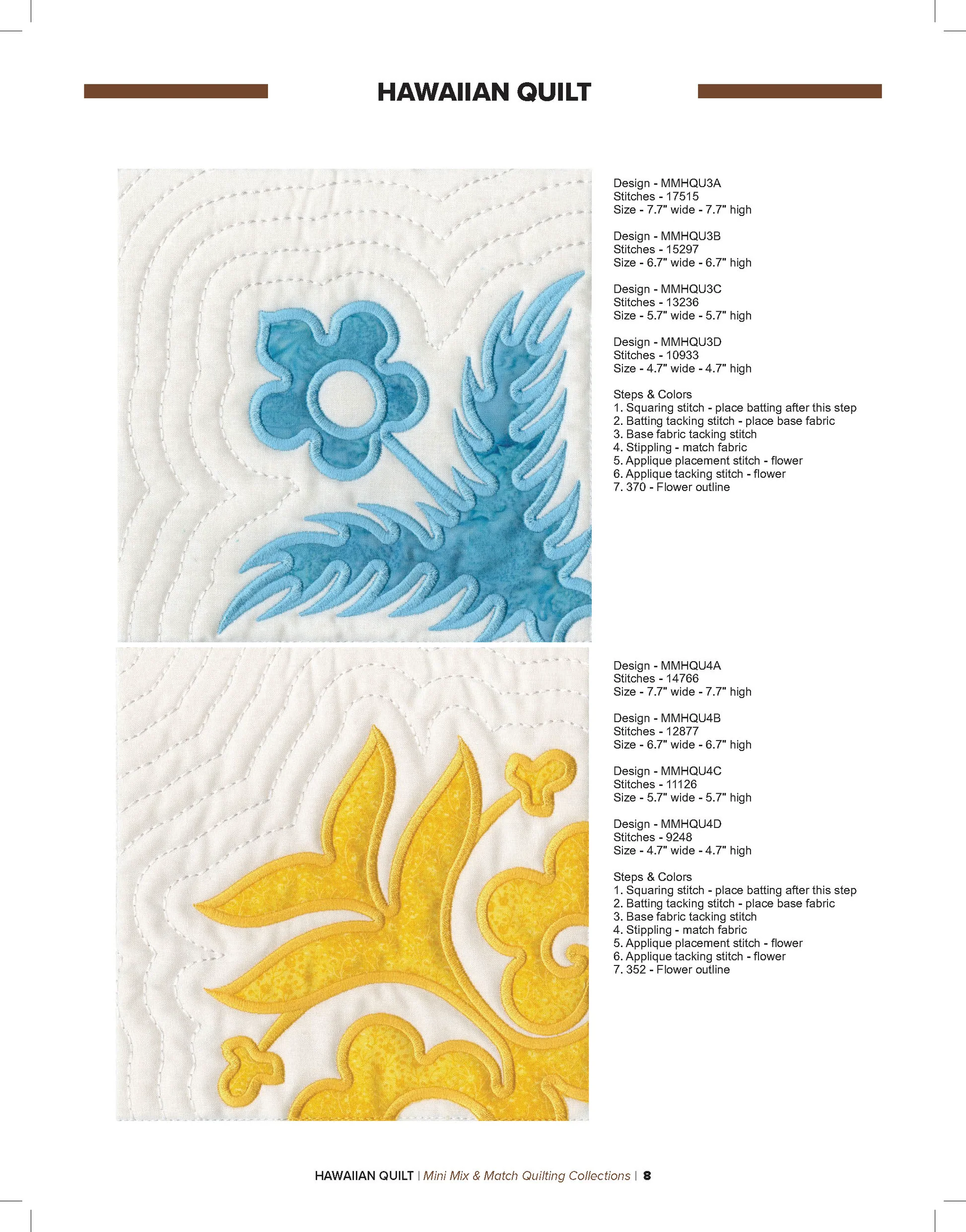 Anita Goodesign Hawaiian Quilt Pattern Collection 173MAGHD