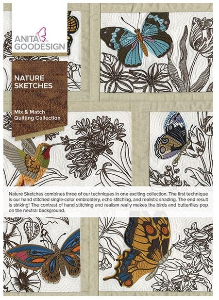 Anita Goodesign Nature Sketches Embroidery Design Collection 272AGHD