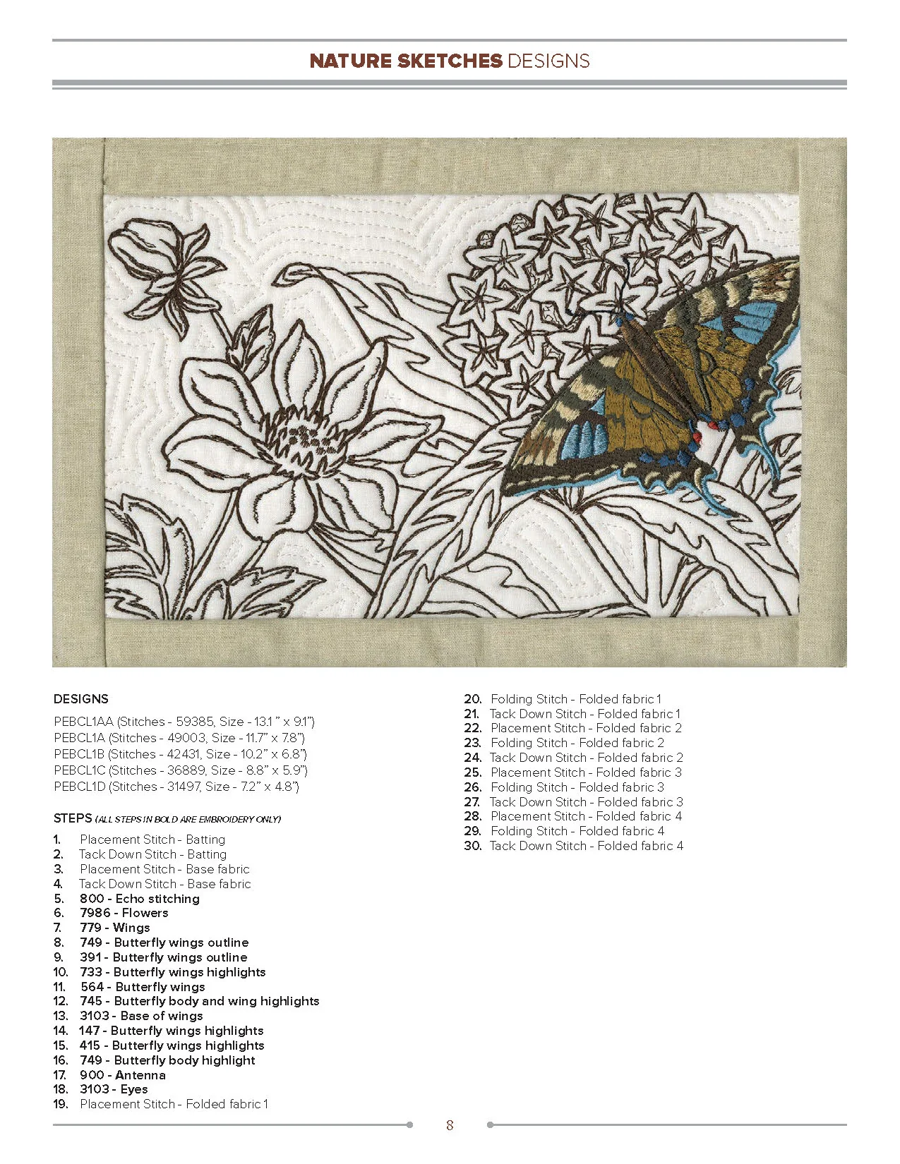 Anita Goodesign Nature Sketches Embroidery Design Collection 272AGHD