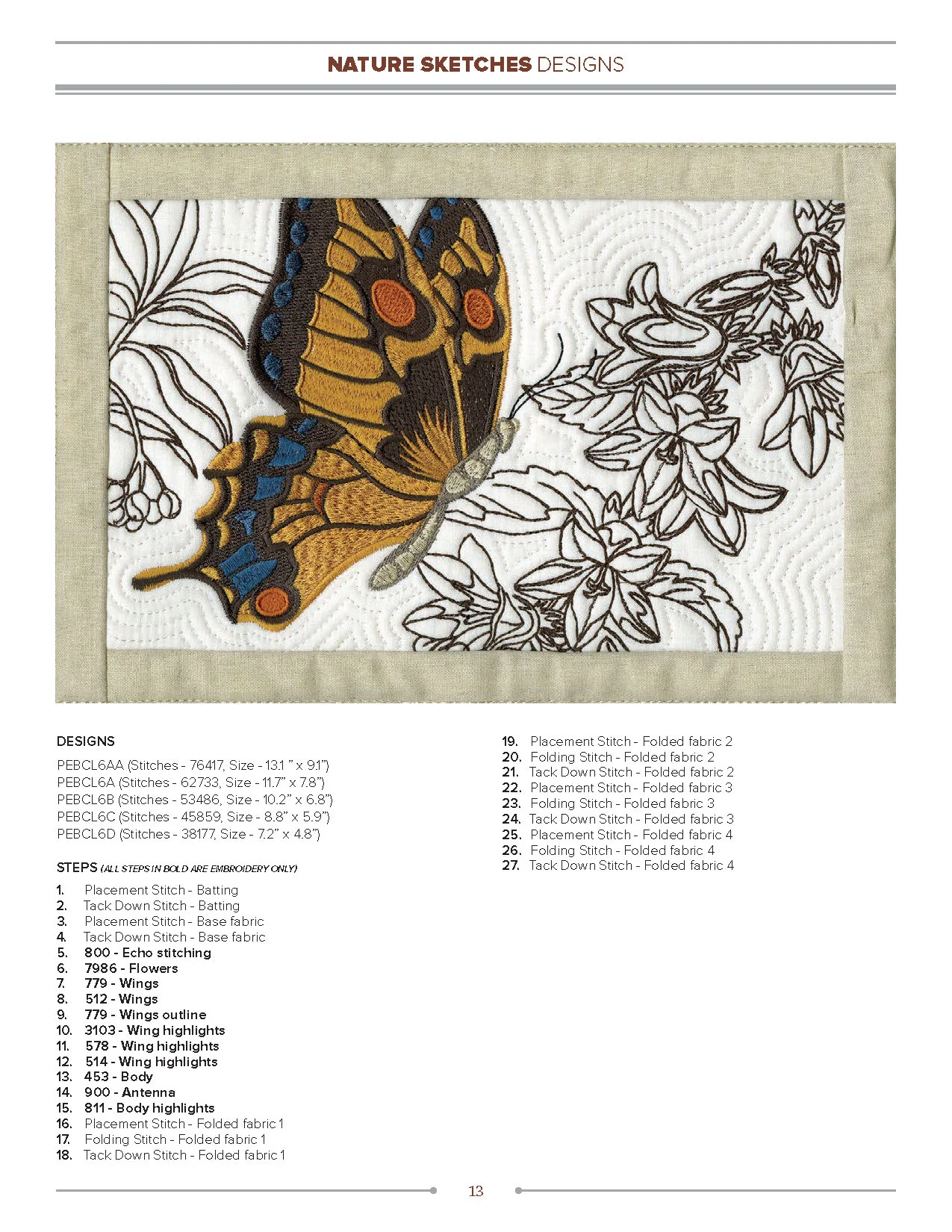 Anita Goodesign Nature Sketches Embroidery Design Collection 272AGHD