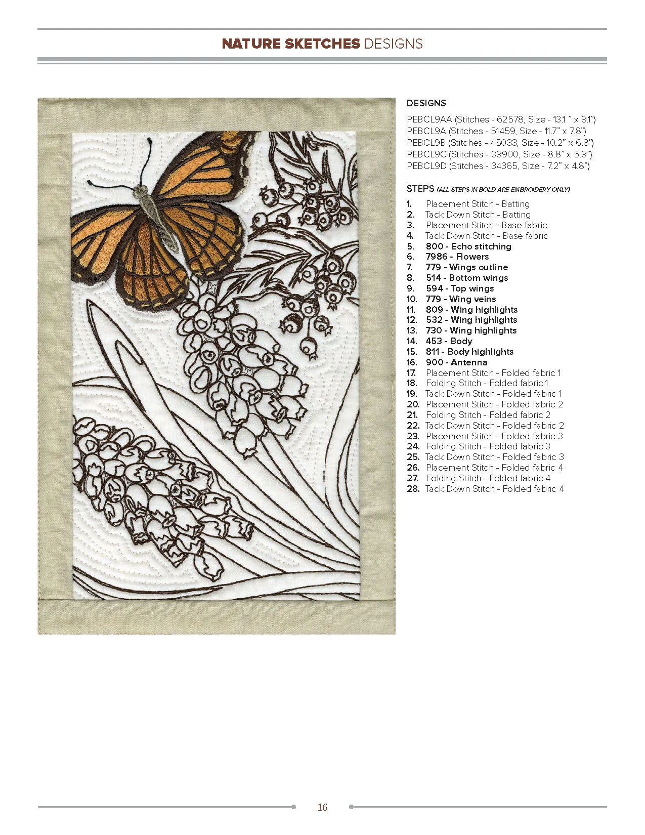 Anita Goodesign Nature Sketches Embroidery Design Collection 272AGHD