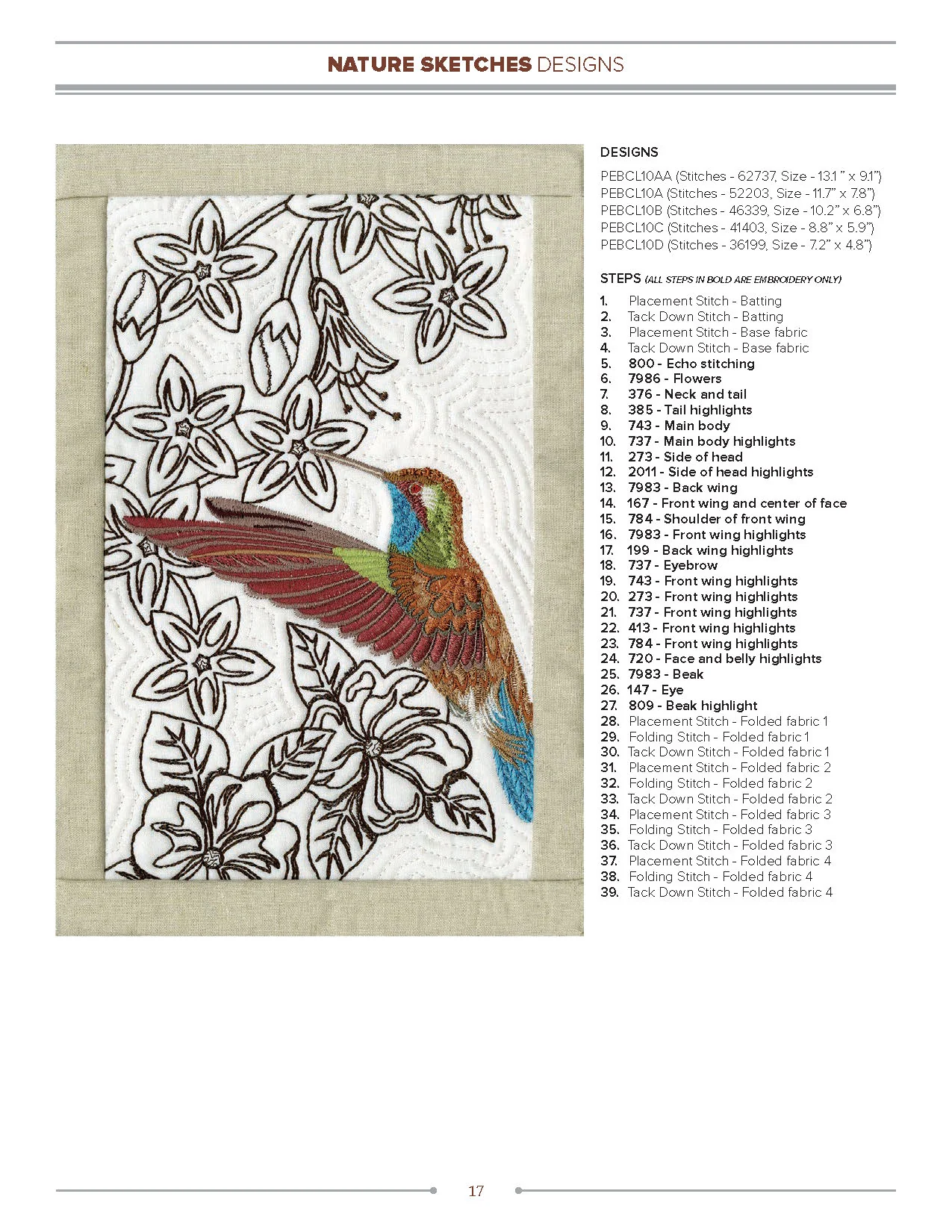 Anita Goodesign Nature Sketches Embroidery Design Collection 272AGHD