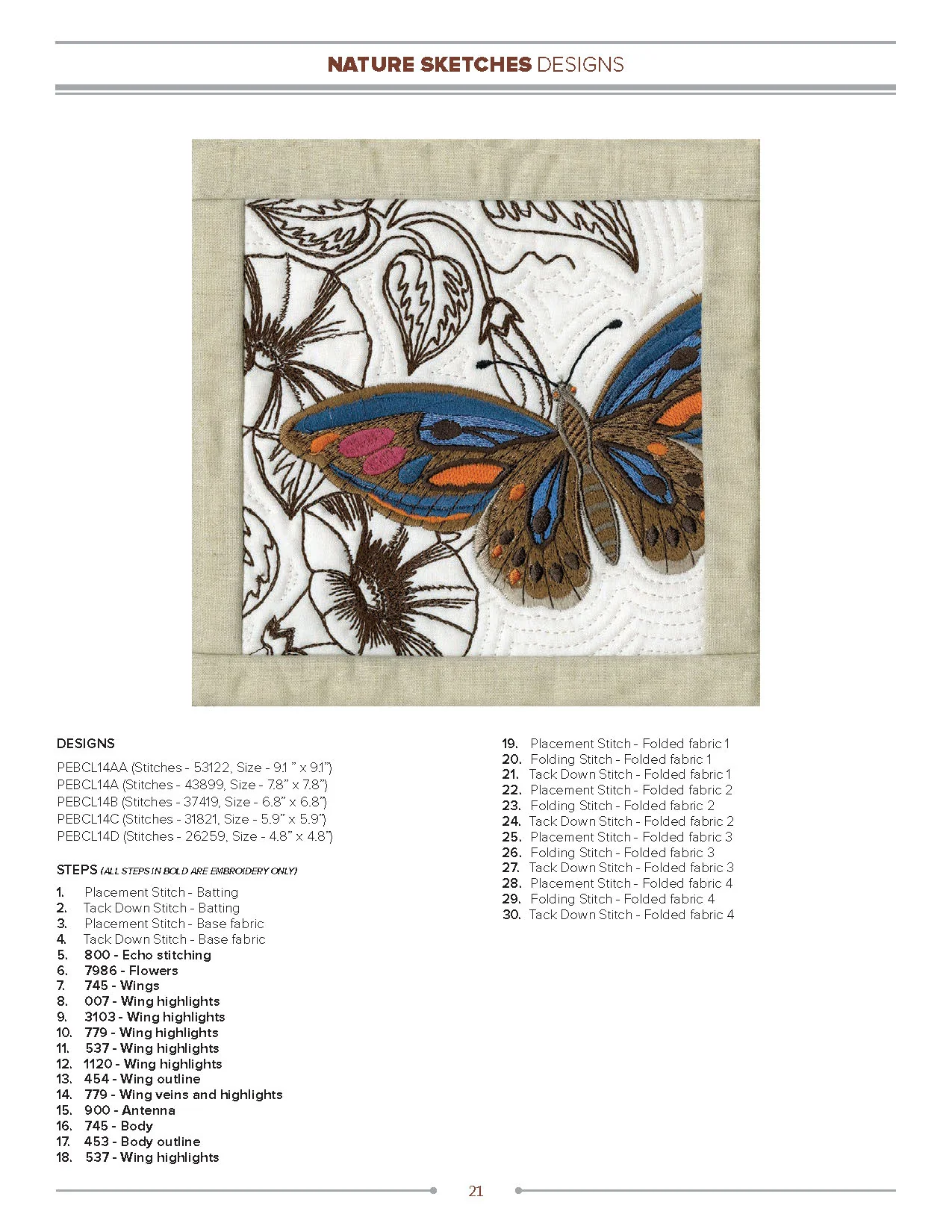 Anita Goodesign Nature Sketches Embroidery Design Collection 272AGHD